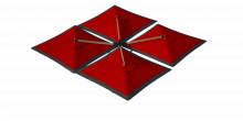 Зонт Quatro 6х6 Схема